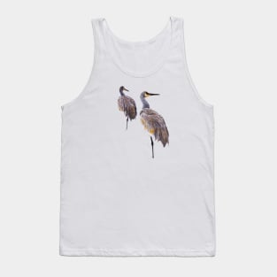 Sandhill Cranes in the Snow Tank Top